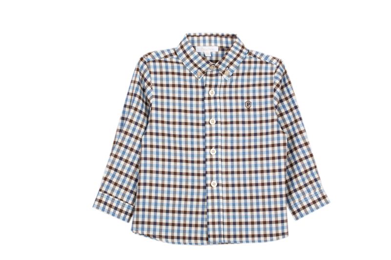 Patachou Blue/Brown Checked Shirt