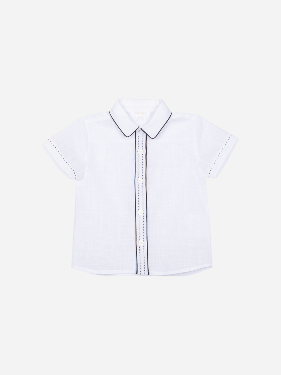 Patachou 360 White/Navy Linen Shirt