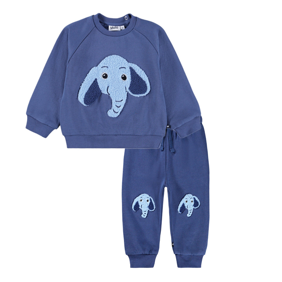 Molo Toy Elephant Sweat Set