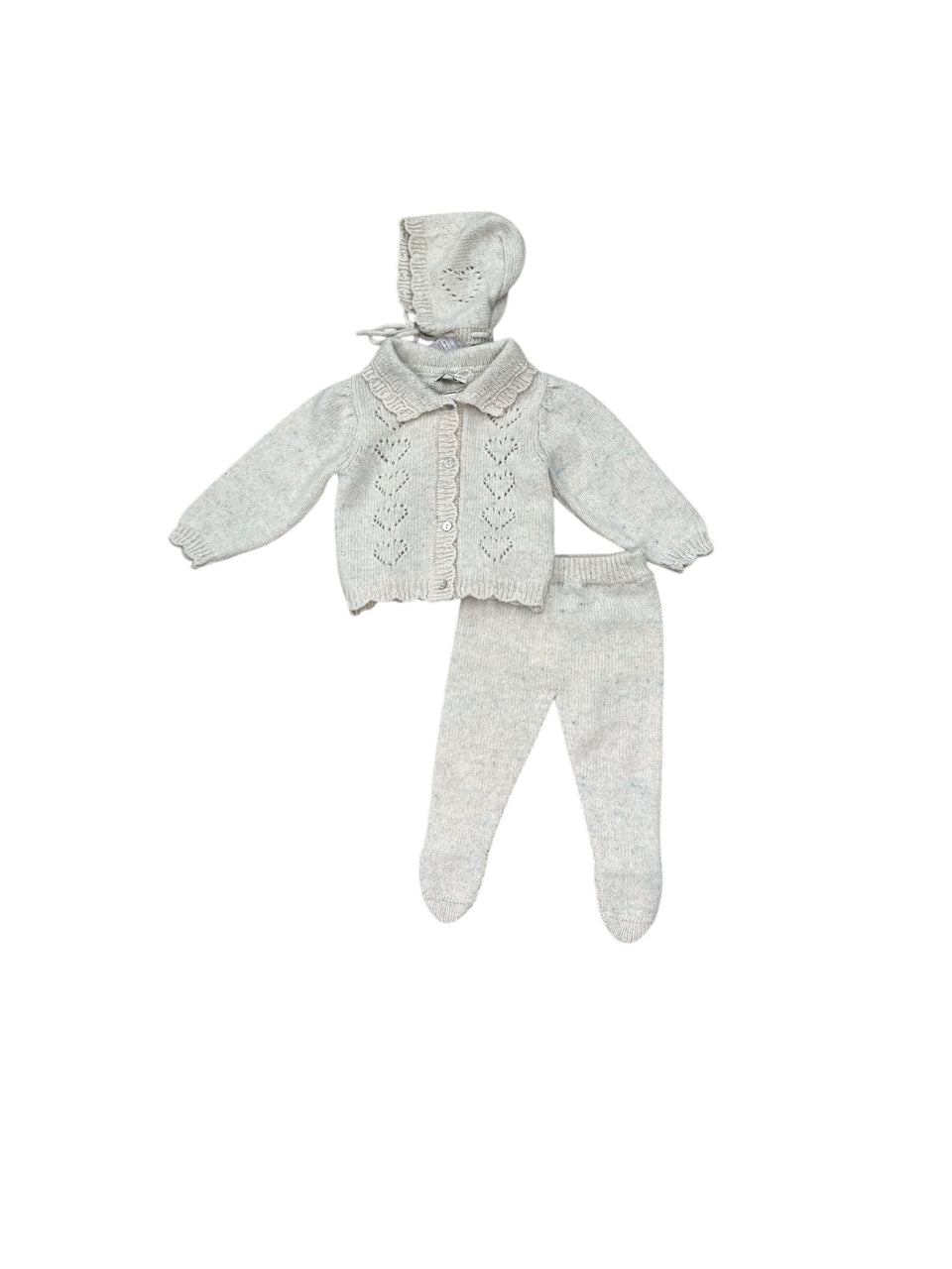 Bebe Organic Mika Natural Speckles Set w/ Bonnet