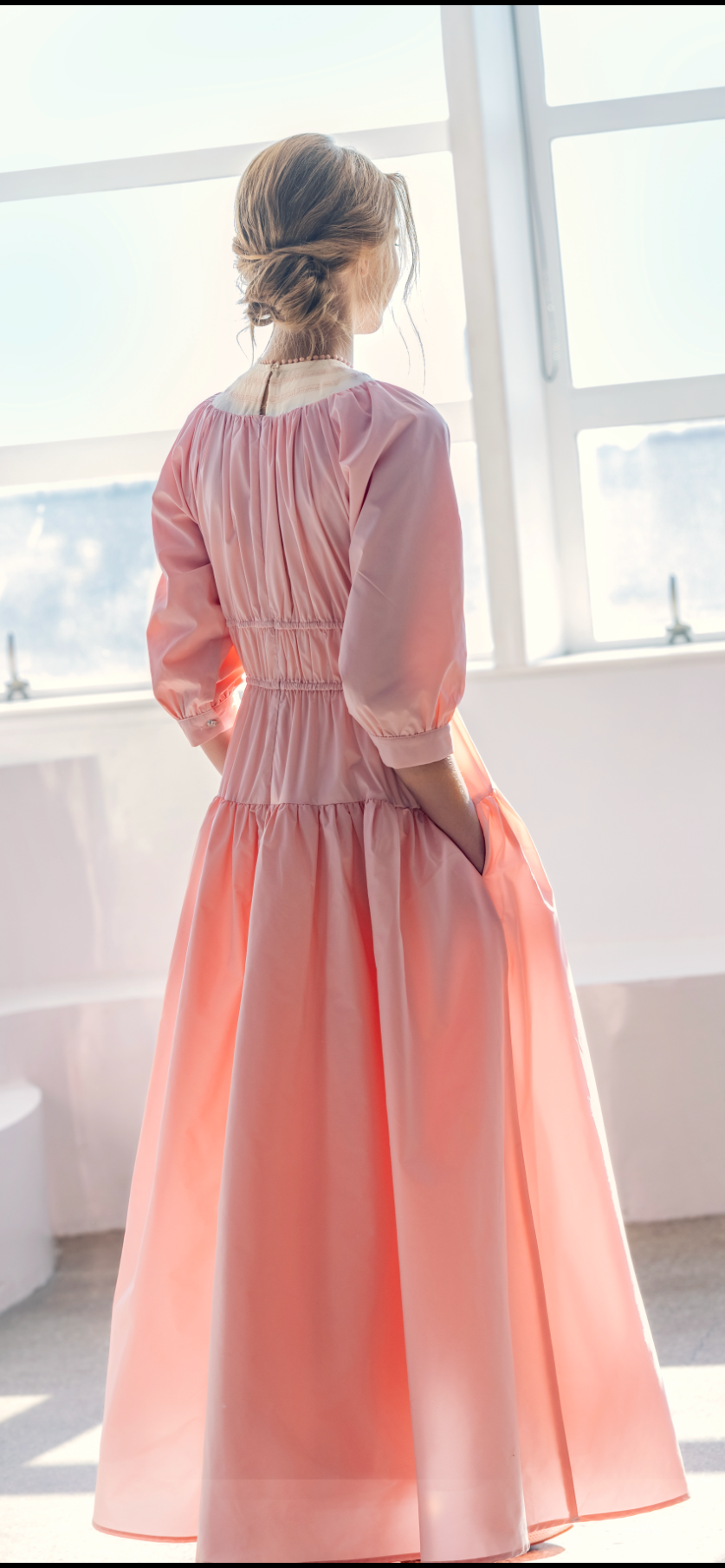 Little Tempest Pavo Teens Pink Taffeta Gown