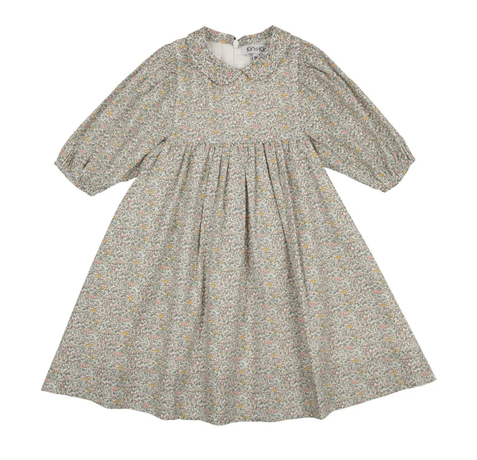 Kin Kin Floral Print Peter Pan Collar Long Sleeve Dress