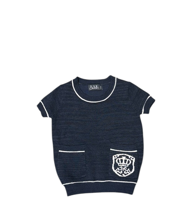 Belati Navy SS Knit W/ Emblem