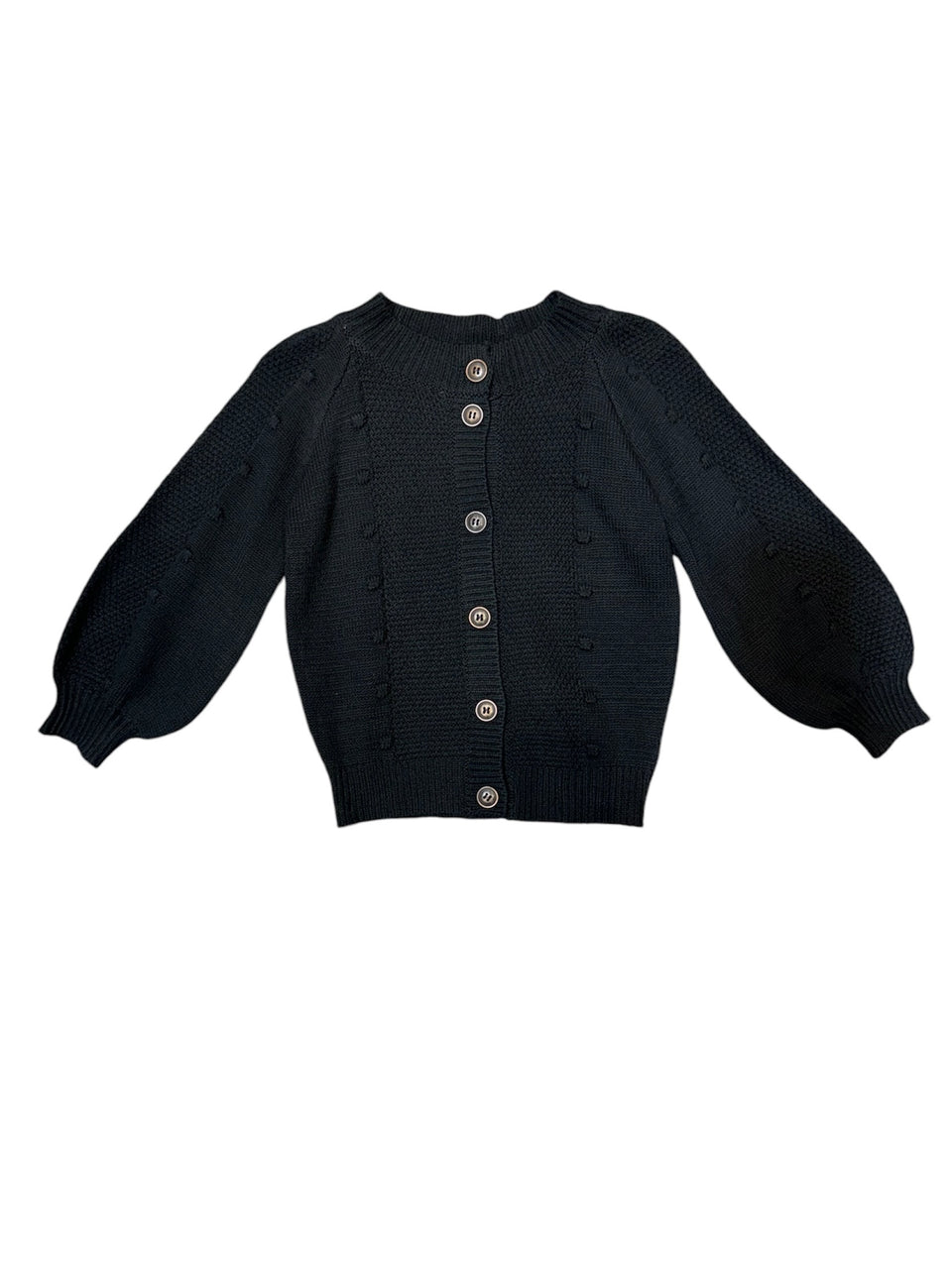 Noma Black Knit Textured Cardigan