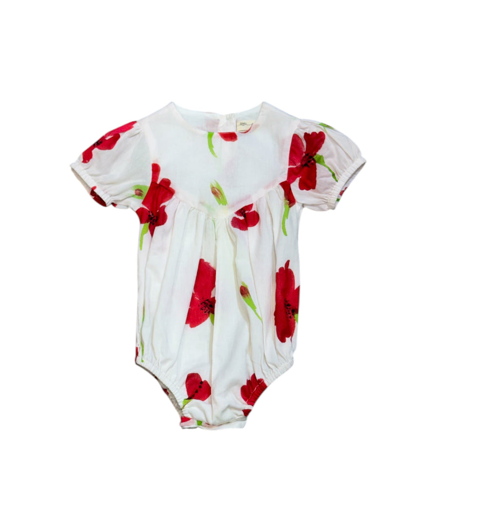 Little Paisley People Red Poppy Romper