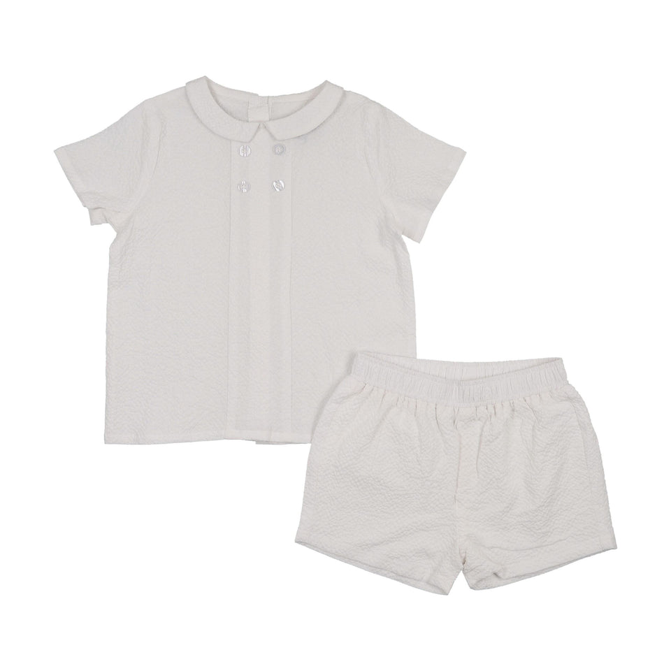 Kin Kin Winter White Shorts Set