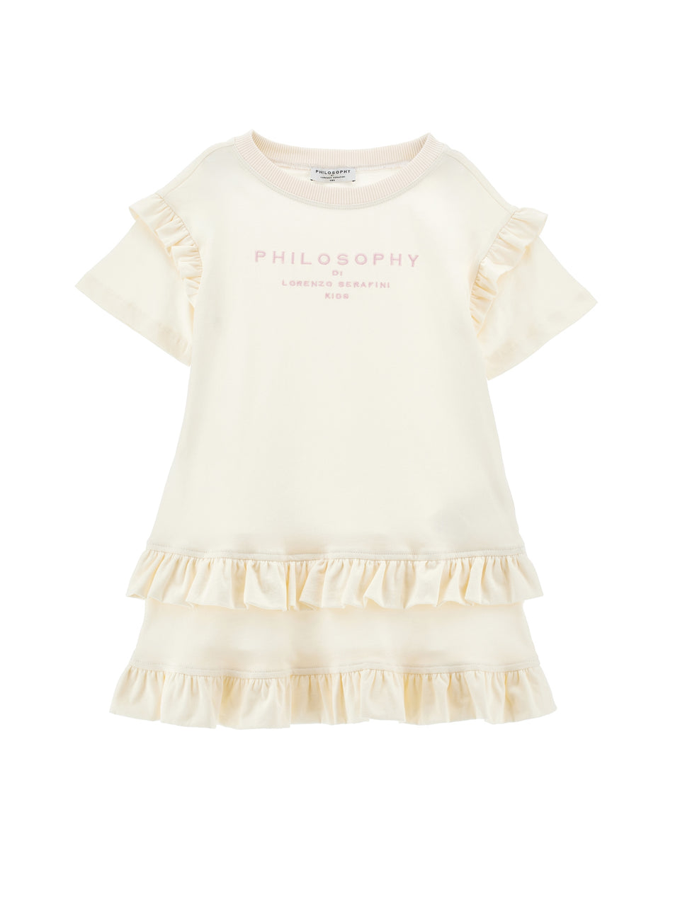 Philosophy Cream Dress W/ Ruffles