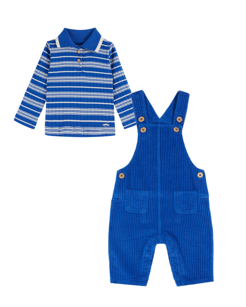 Emile & Ida Royal Blue Romper w/ Polo
