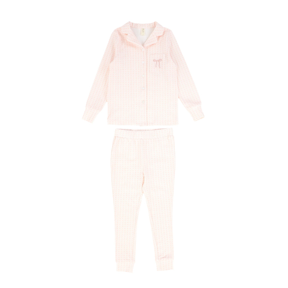 Bebe Jolee Pink Geometric Print Pajamas