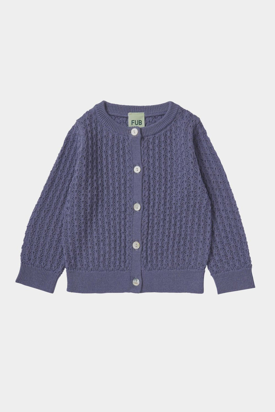 Fub Dusty Violet Pointelle Cardigan Baby Set w/ Leggings