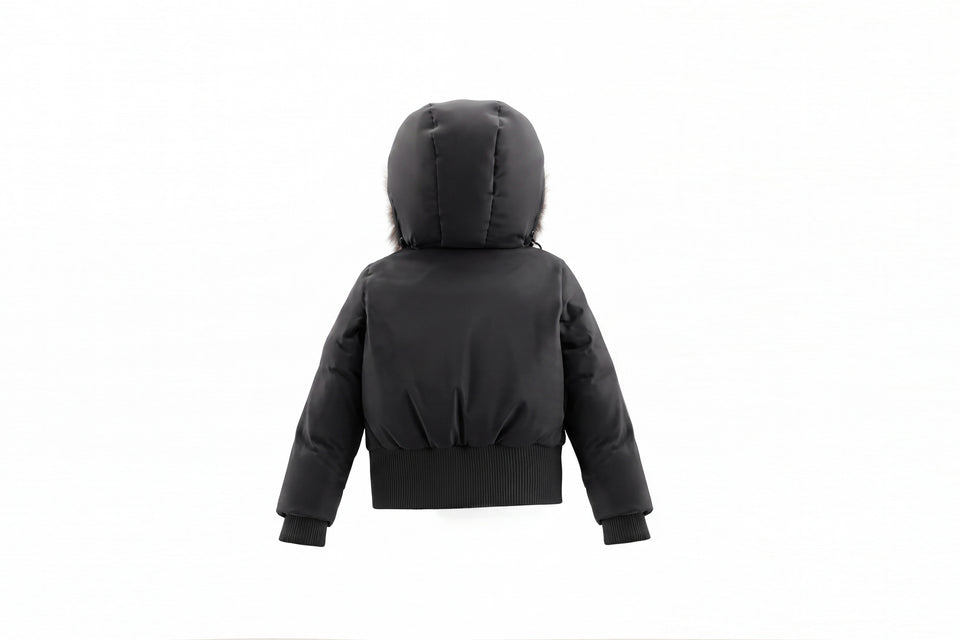 Pramie 2630 Black Girls Poodle Bomber Jacket