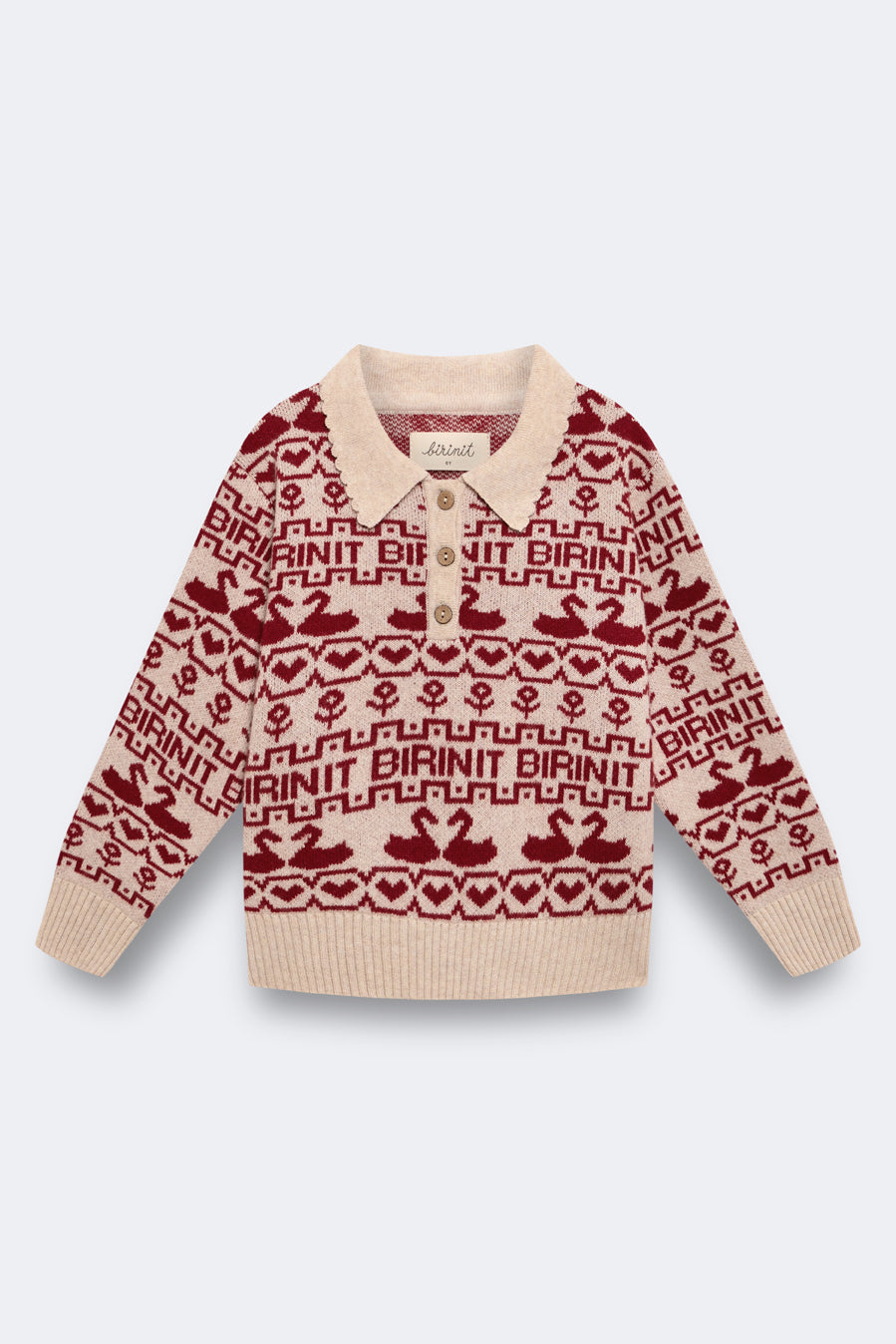Birinit Cherry Ducks Knit Sweater