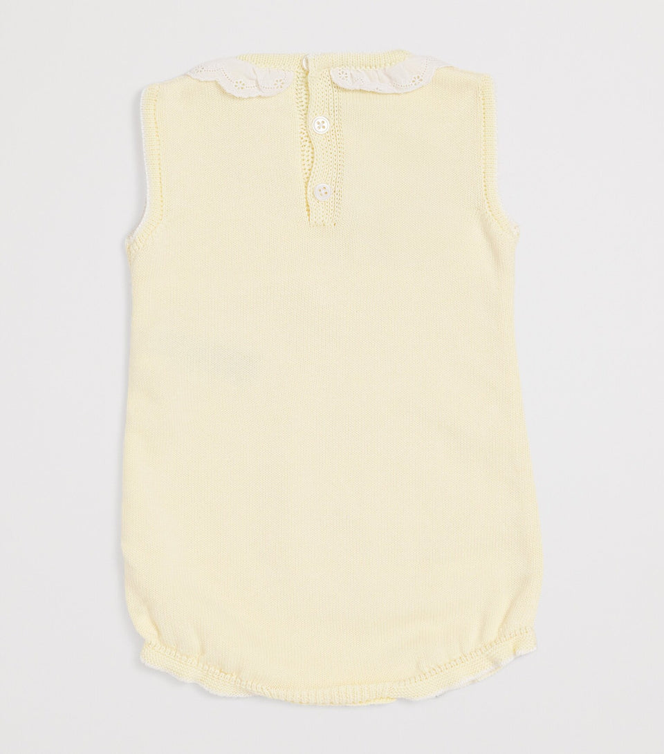 Paz Albor Yellow Knit Romper