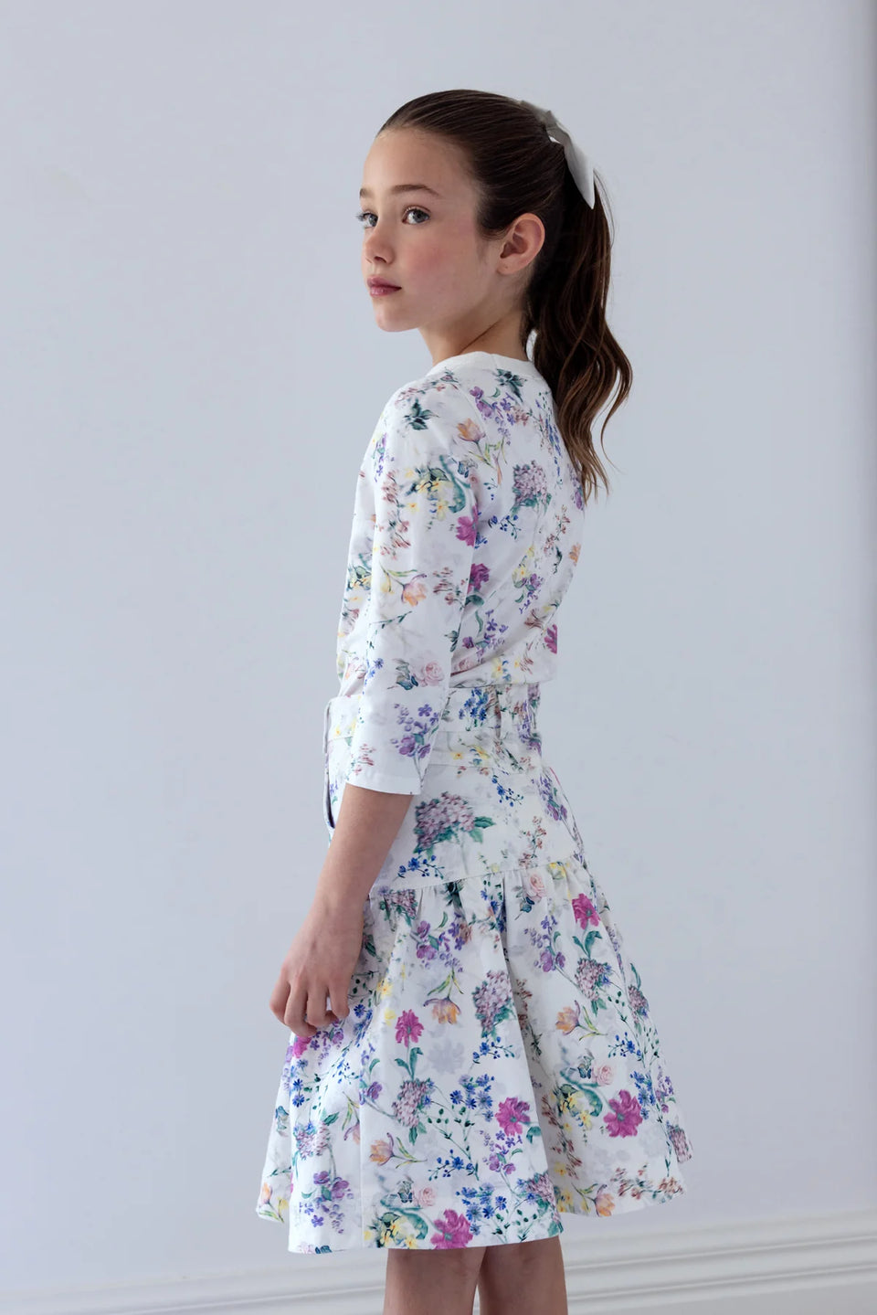 Steph Garden Print Denim Skirt