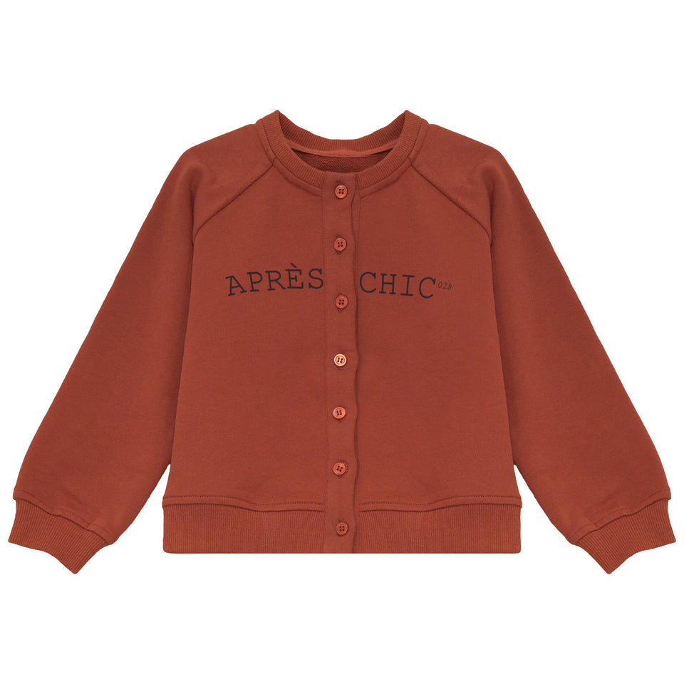 Calla Lili Rust Sweat Cardigan