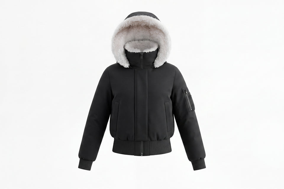 Pramie 2630 Black Girls Poodle Bomber Jacket