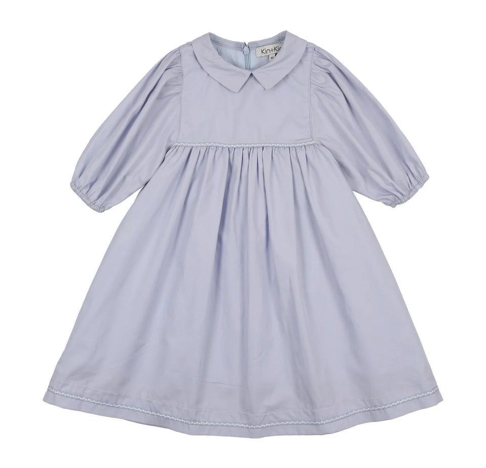 Kin Kin Sky Blue Peter Pan Collar Long Sleeve Dress