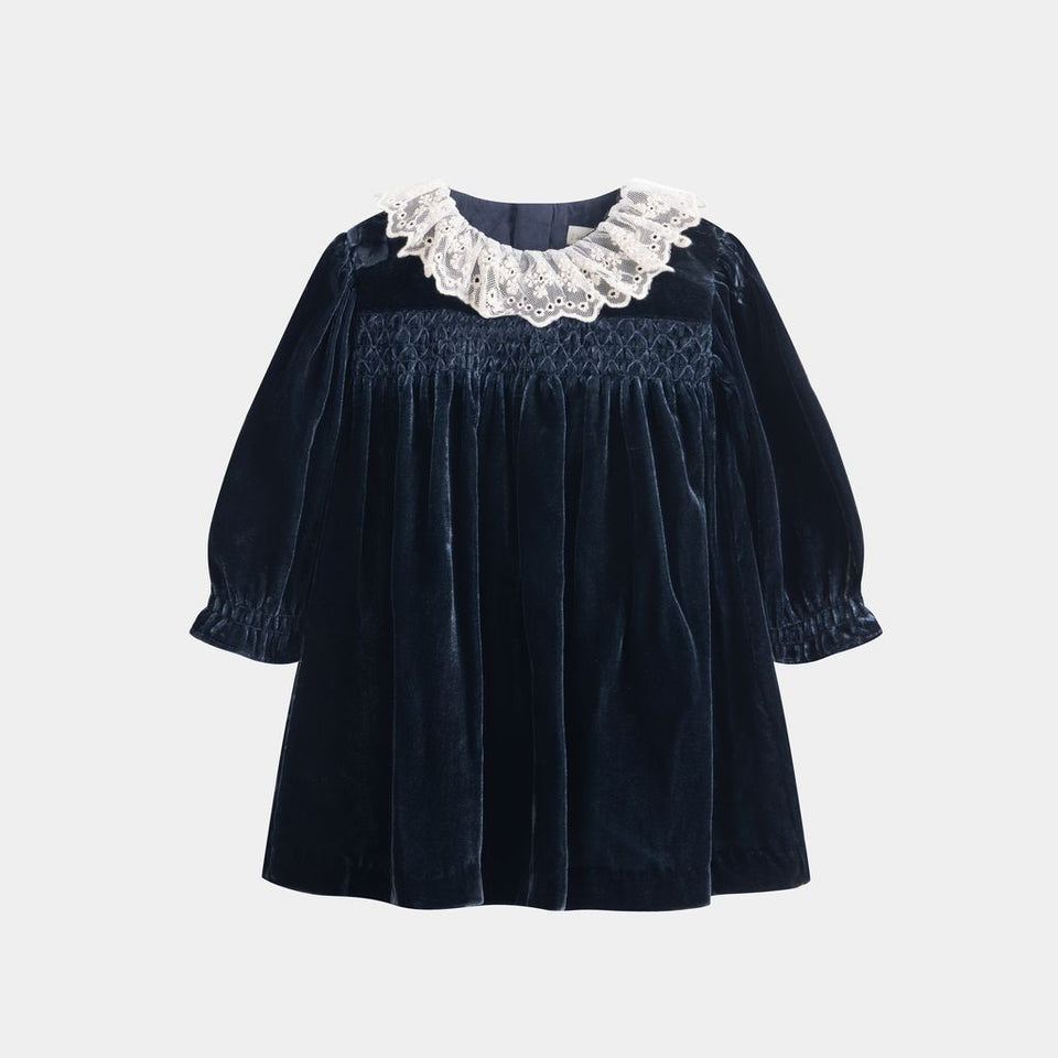 Cera Una Volta Martina Navy Blue Baby Dress