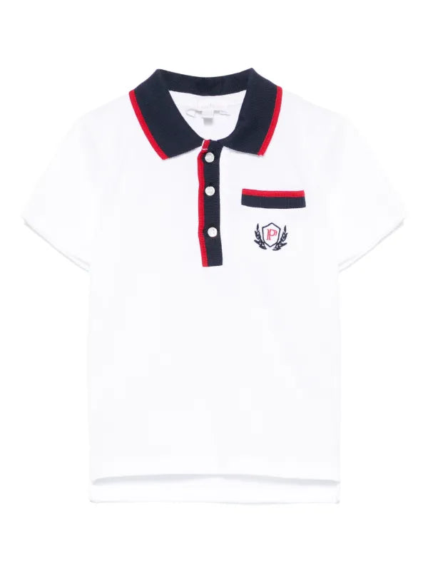 Patachou White Logo Polo