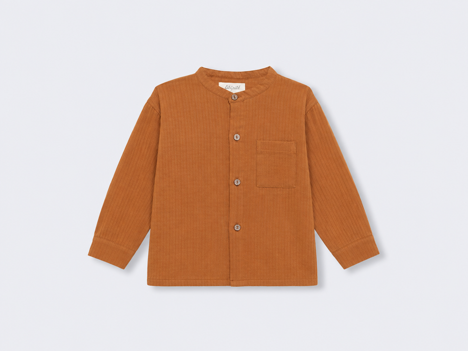 Birinit Toffee Shirt w/ Blue Corduroy Bloomer Boys Set
