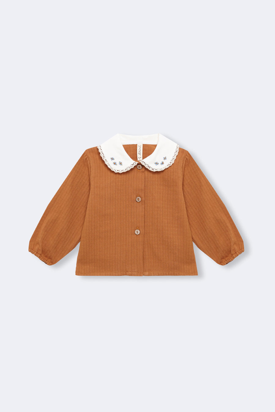 Birinit Toffee Embroidered Shirt