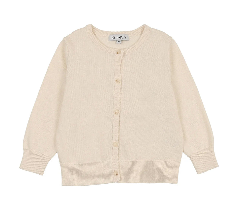 Kin Kin Natural Girls Pointelle Sweater