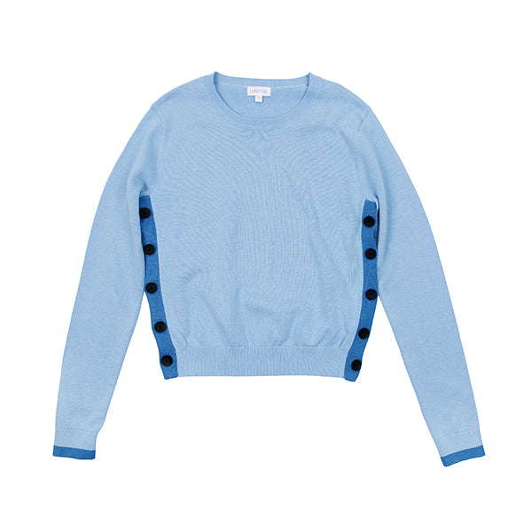 Luna Mae Blue Kate Side Button Sweater