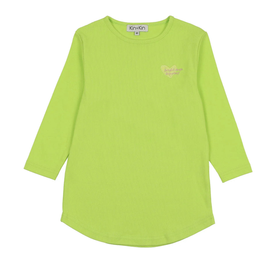 Kin Kin Green Striped Long Sleeve Tee