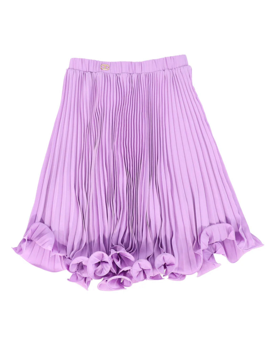 Twinset Pastel Violet Pleated Skirt
