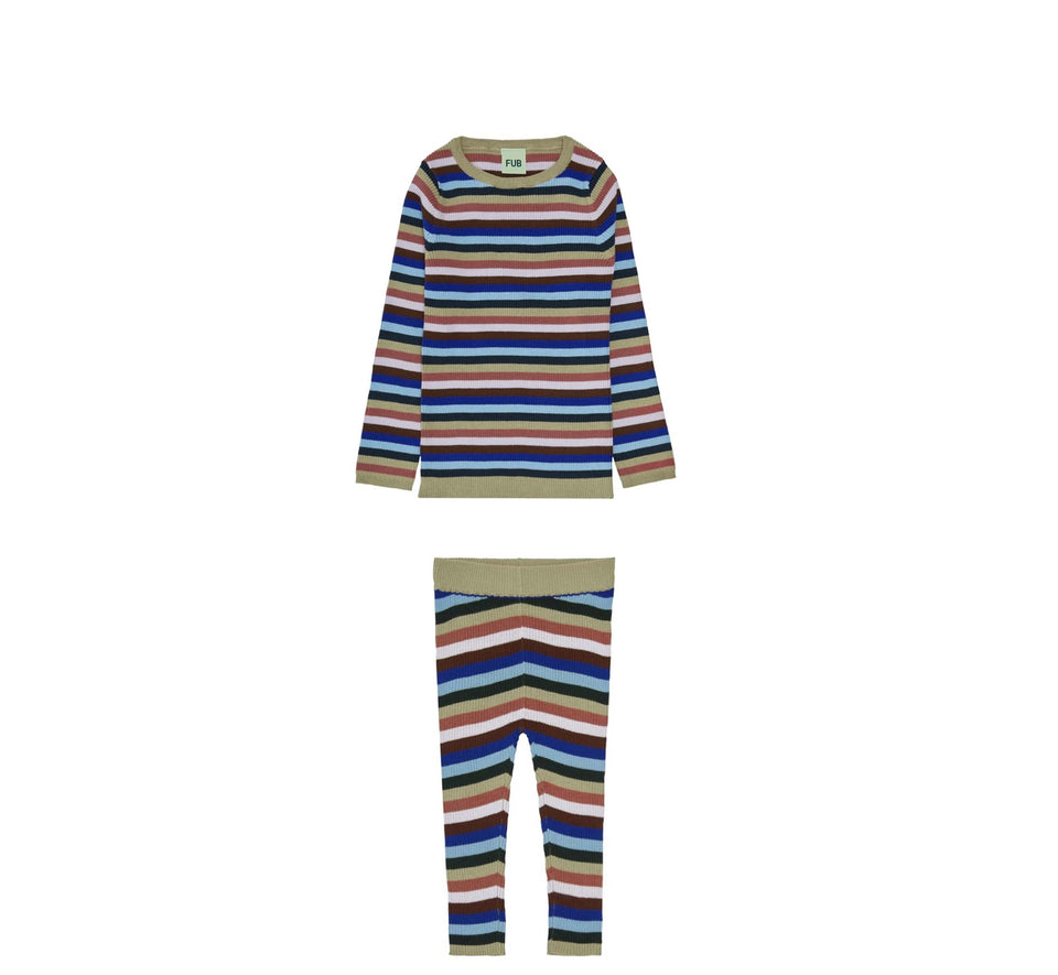 Fub Multicolored Striped Knit Set