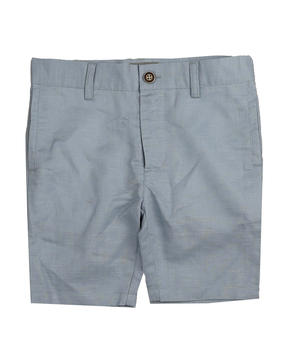 Belati Powder Blue Linen Shorts