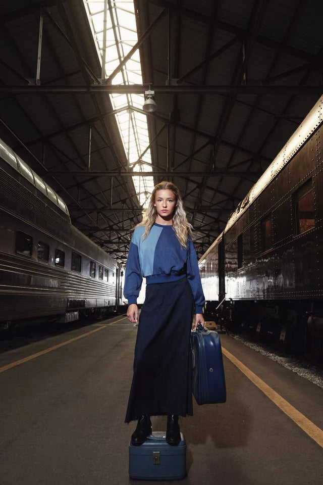 Luna Mae Navy Hope Skirt