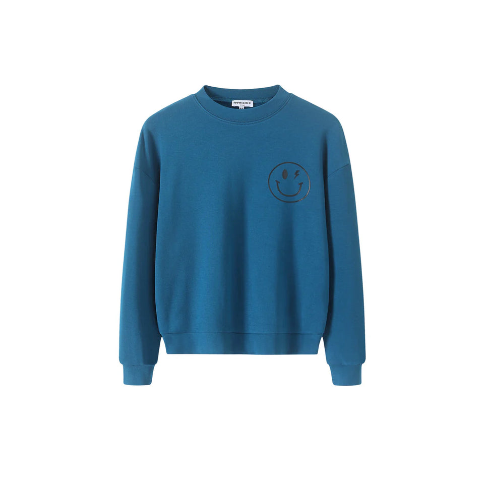Noname Teal Smile on Back Top