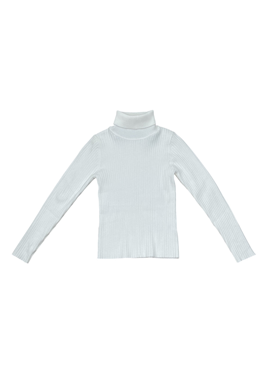 Marli Riches Off White Rib Solid Turtleneck