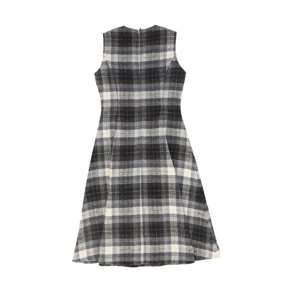 Valentina Grey Speckled Plaid Jumper