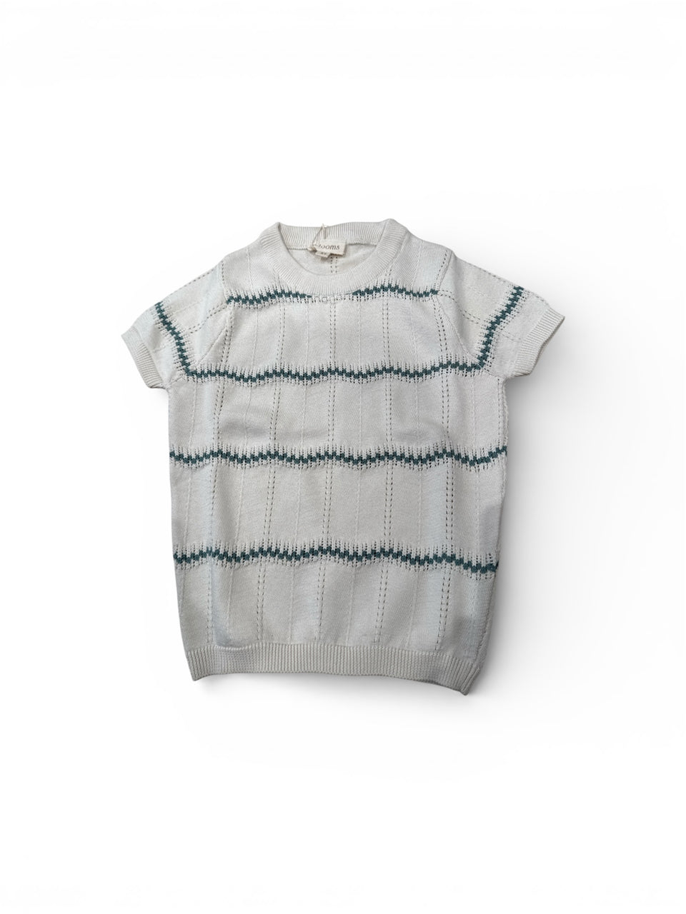 Looms Sage/Ivory Wave Knit Polo