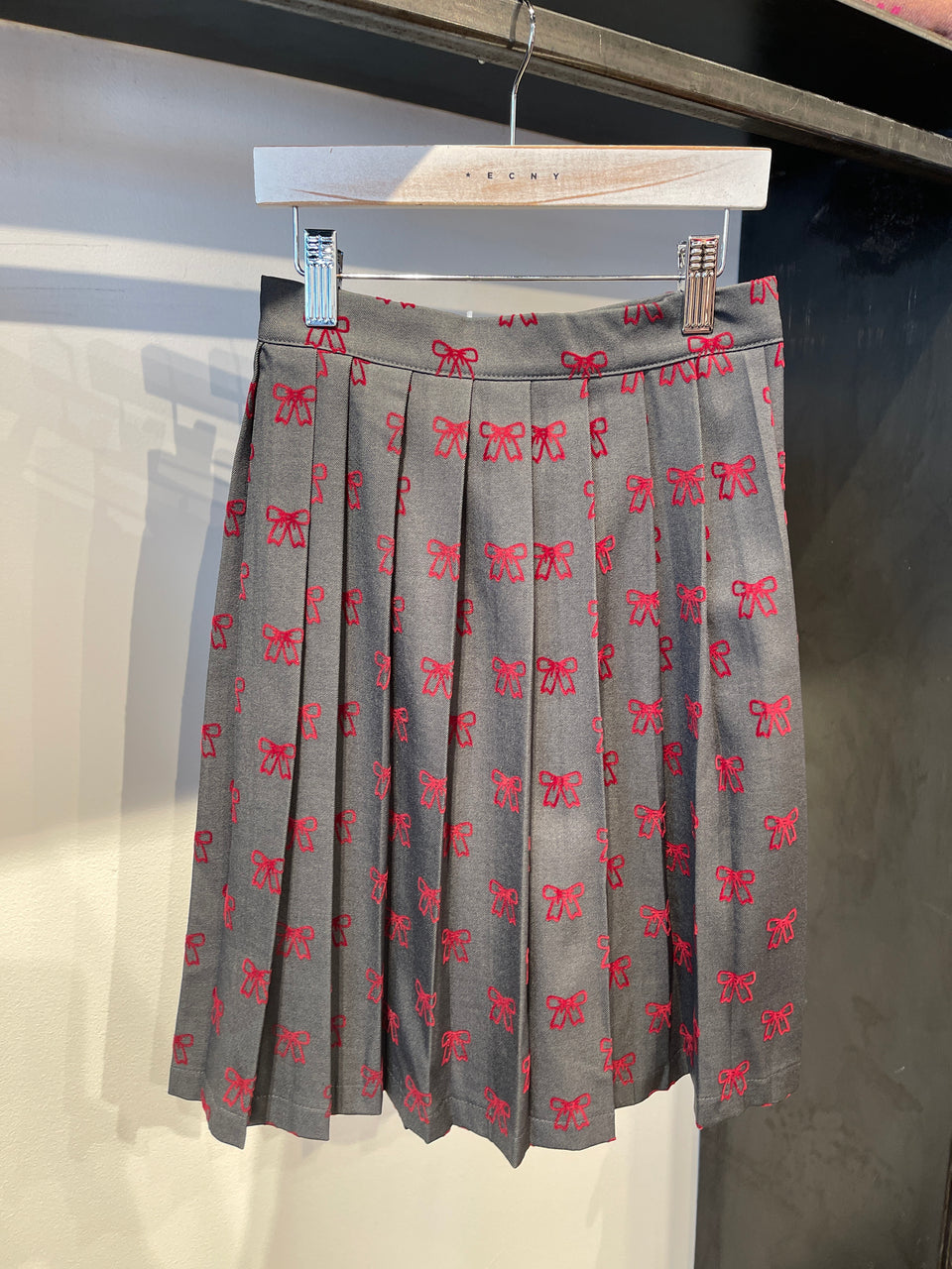 Oh Girl Charcoal Bow Skirt