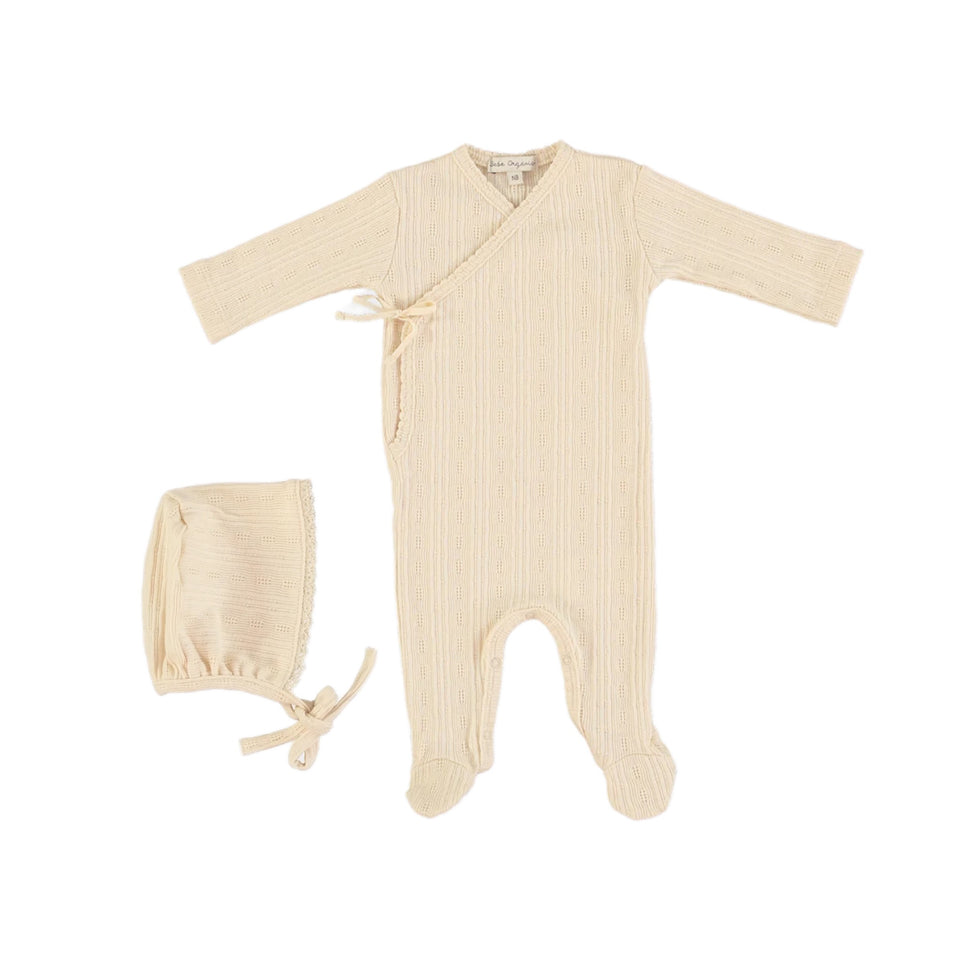 Bebe Organic Pointelle Layette Set in Natural