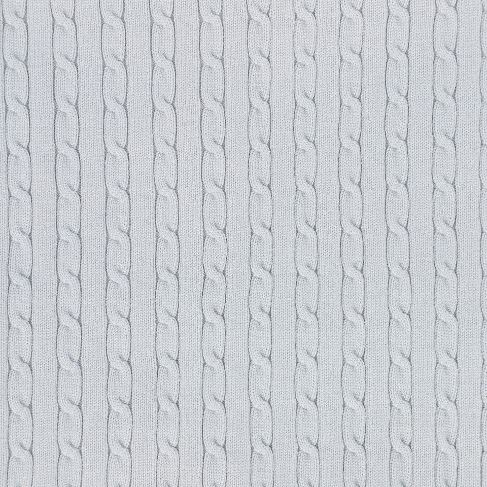 Bebe Jolee Blue Marled Knit Blanket