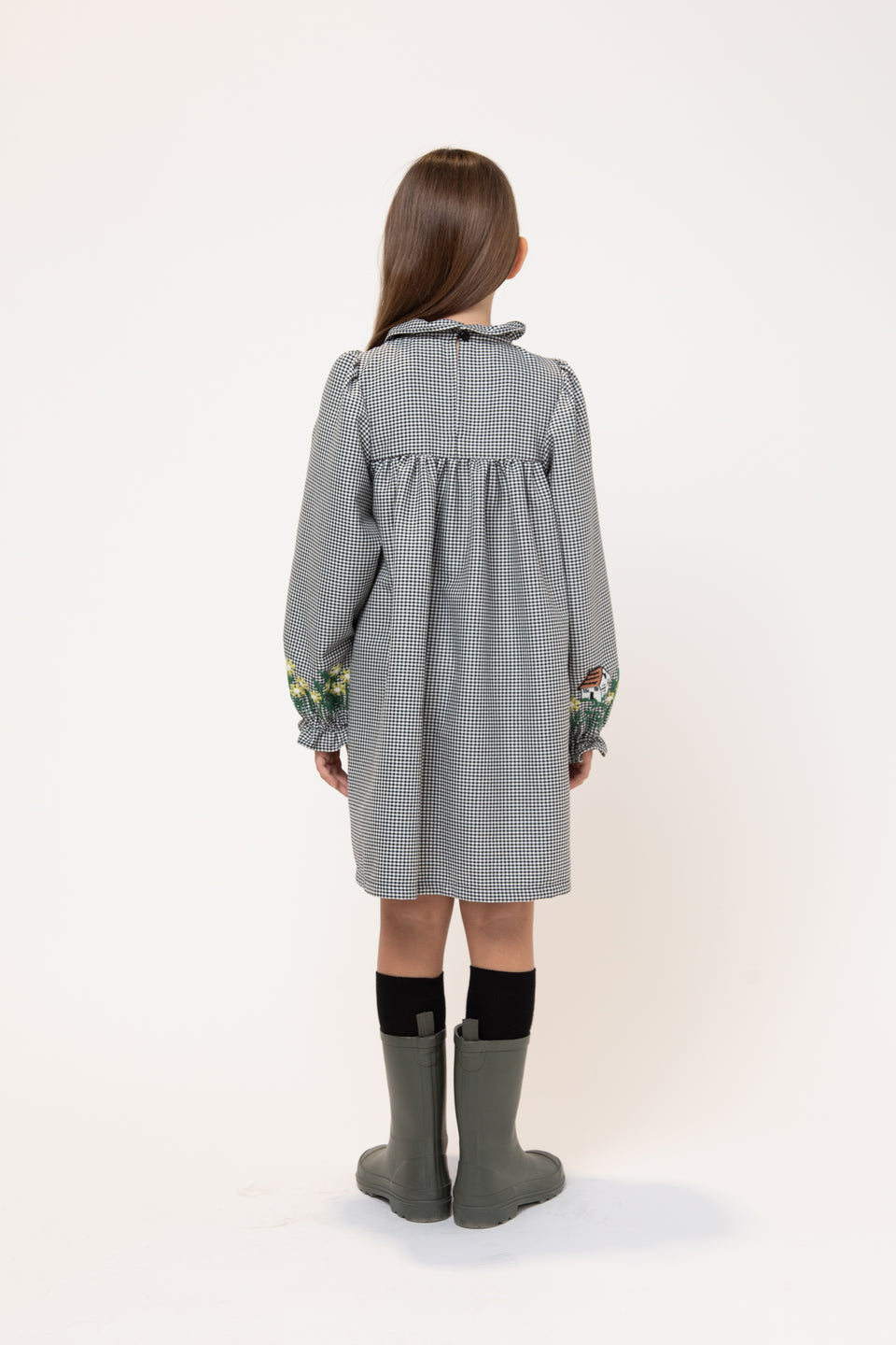 Piccola Ludo Bianco/Nero Girella Dress Longer Version