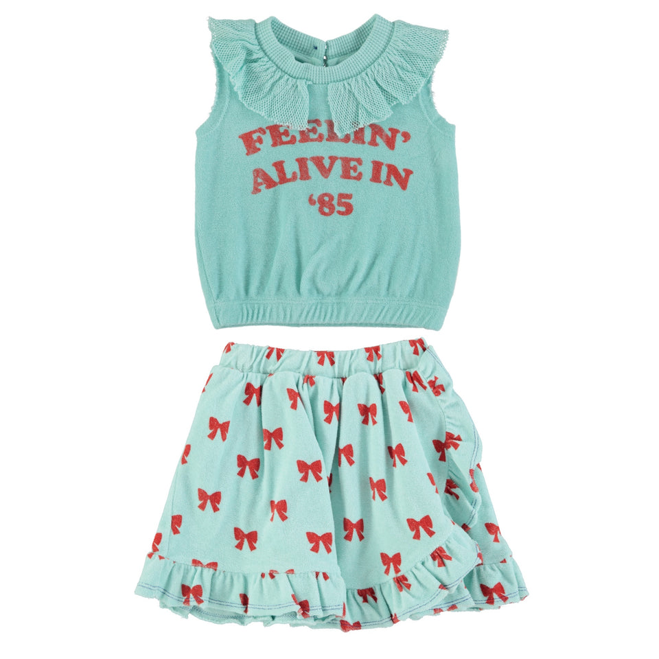 Piupiuchick Feelin Alive Ruffle w/Red Bow Set