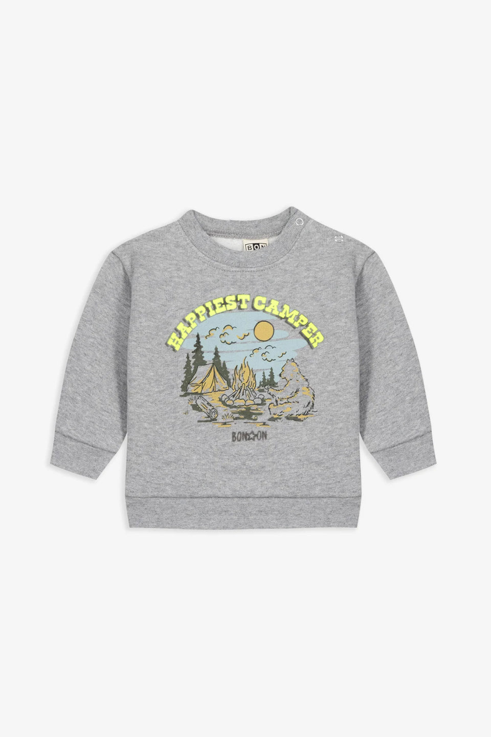 Bonton Gris Chine Happiest Smile Sweater