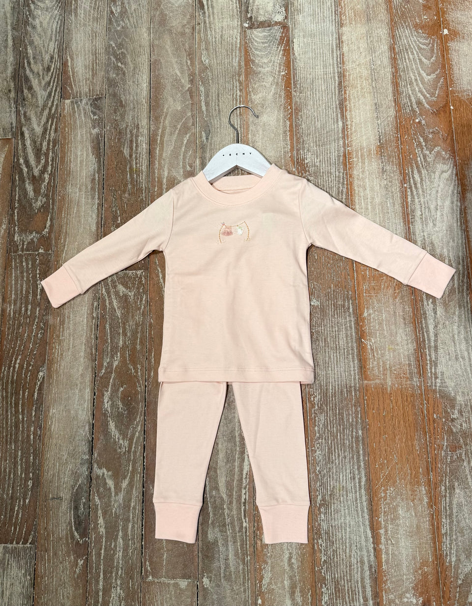 Wild Wawa Pink Clothesline Embroidered 2pc Set