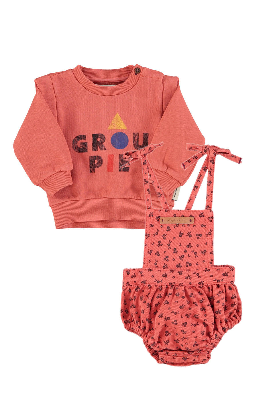 Piupiuchick Raspberry Overall w/ "Groupe" Sweater