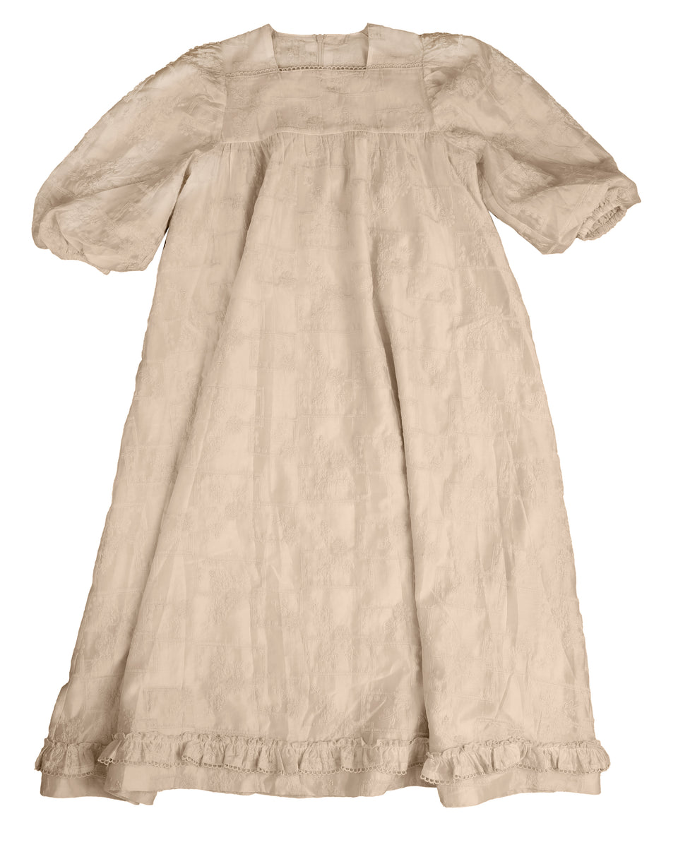 Noma Eyelet Dress with Delicate Ribbon Trim