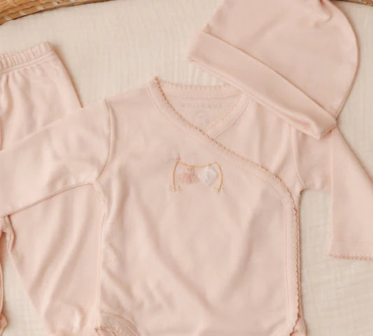 Wild Wawa Pink Clothesline Embroidered 3pc Set