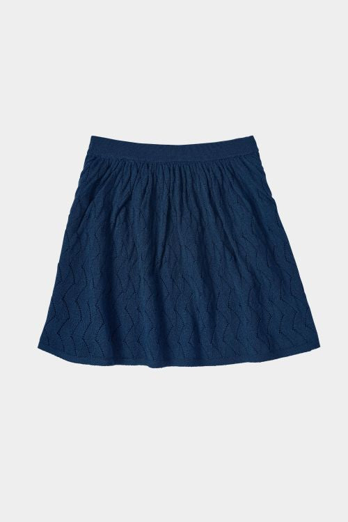 Fub Pond Blue Pointelle Blouse/Skirt Set