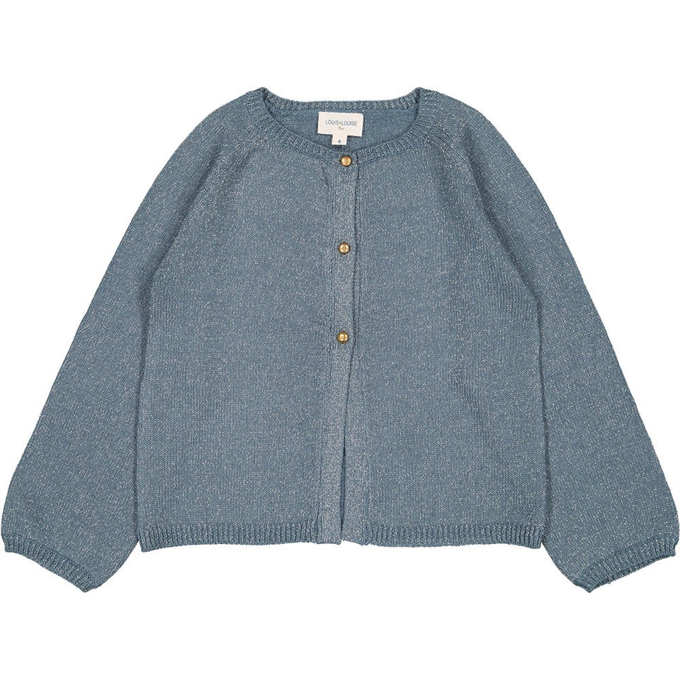 Louis Louise Blue Lurex Cardigan