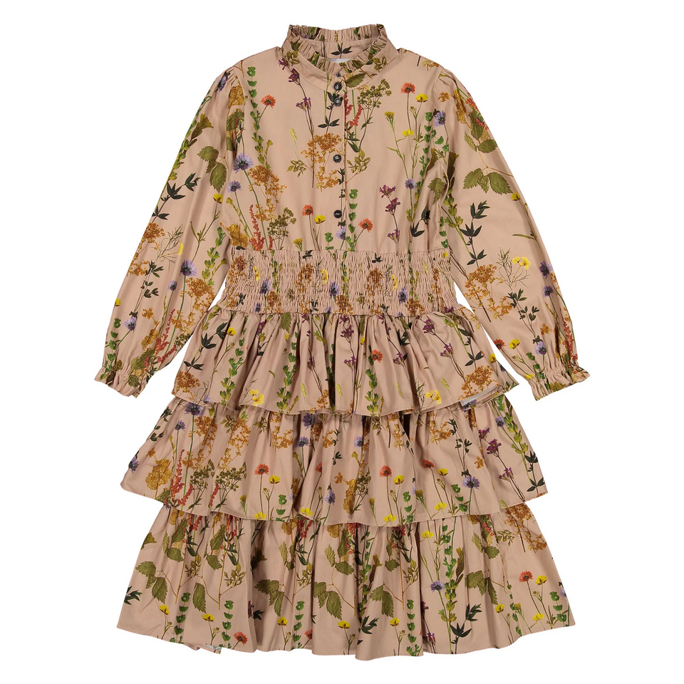 Christina Rhode Cotton Pink Smocked Waist Dress