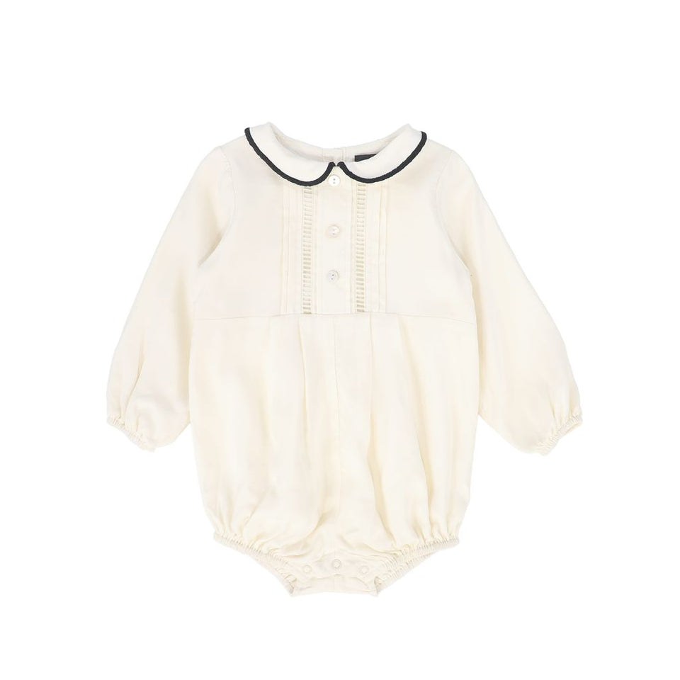 Francesca Guiliano Black Velvet Piped Romper